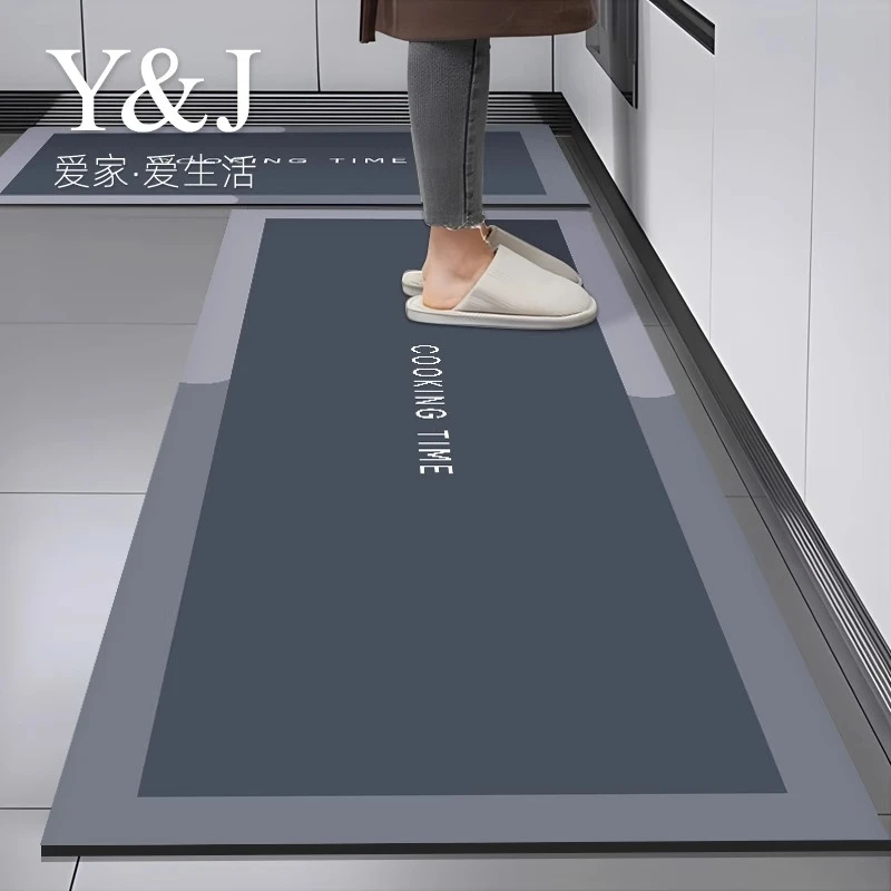 耐磨吸水厨房地垫硅藻泥防滑吸水垫门口耐脏脚垫防水专用可擦免洗