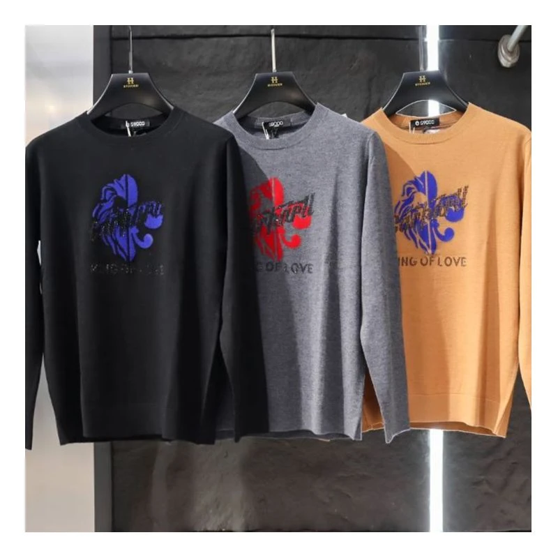 （16号链接）高成分 秋冬男士圆领针织长袖毛衣2109