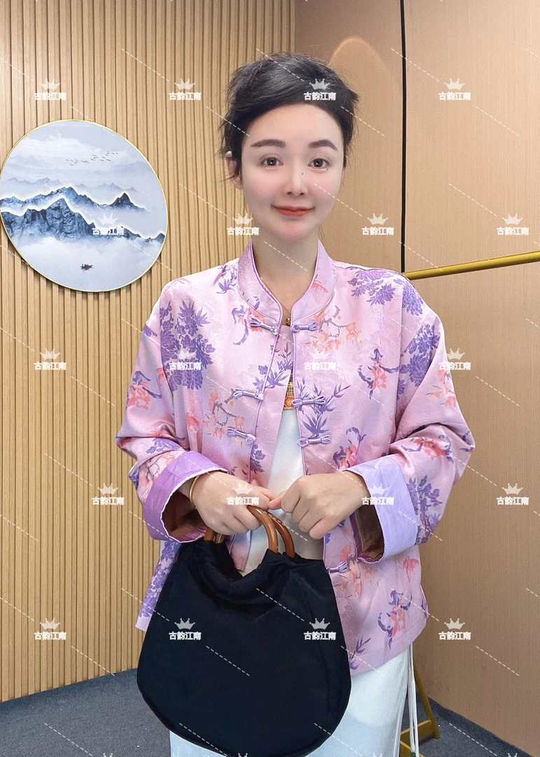 【古韵江南】专属定制·注重品质气质重磅提花盘口新中式外套D251401