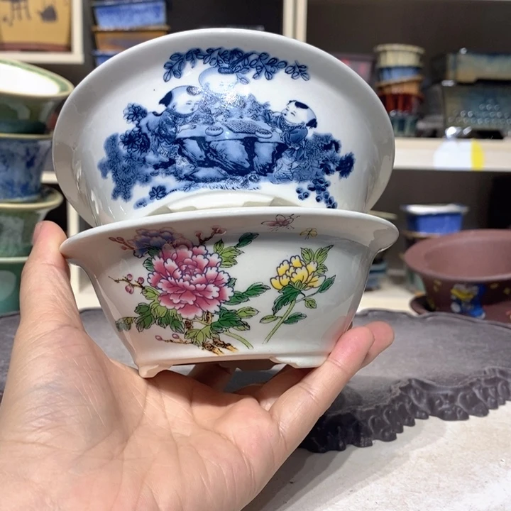 紫砂花盆瑕疵5-13。。。口走形