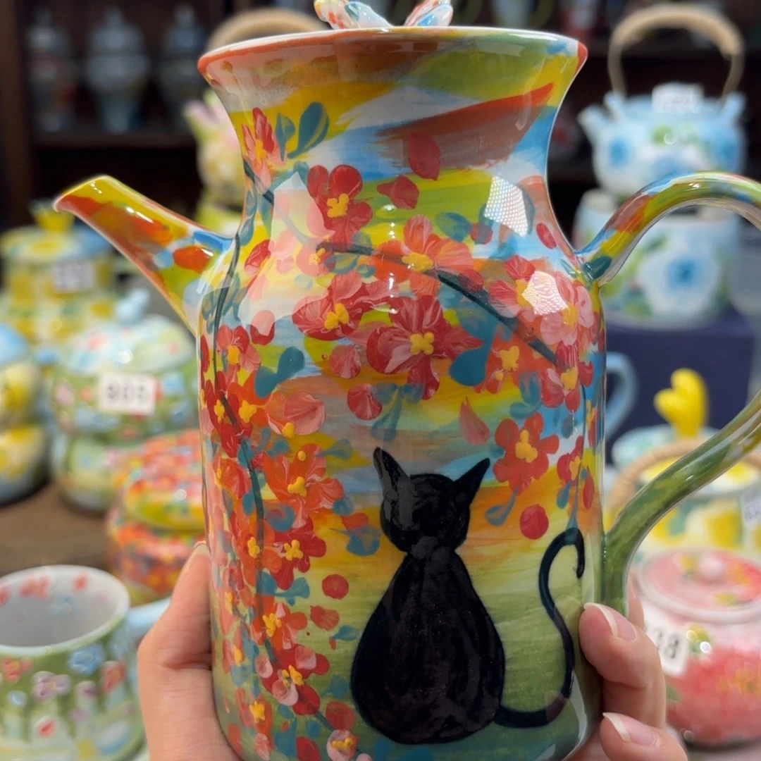 景德镇手绘高温釉下彩陶瓷茶具