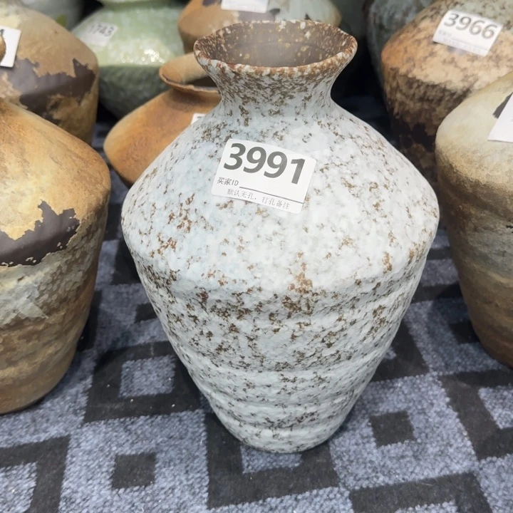 瓷片景德镇高温花器编码3991高33口6默认无孔