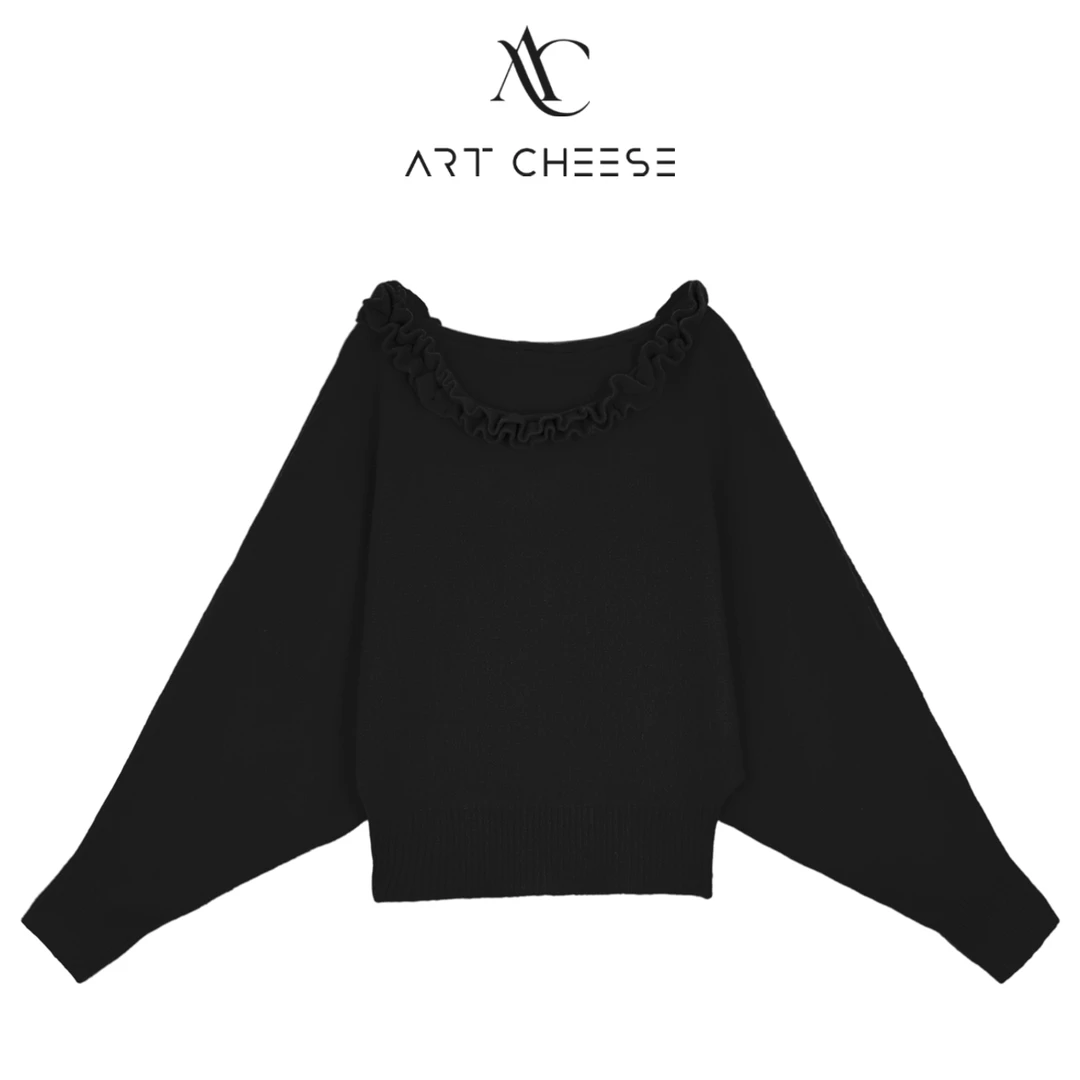 【芝士Cheese】奶油花瓣 气质时尚百搭纯色设计师款加厚秋冬毛衣