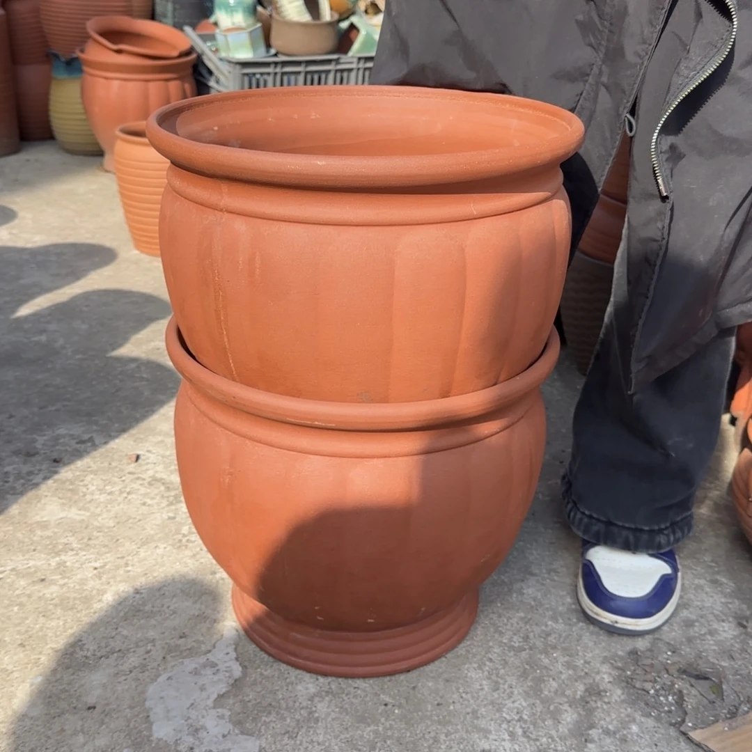 紫砂花盆口35高30宜兴紫砂微瑕底部