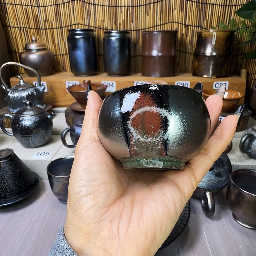 杯流*?建水紫陶柴烧杯