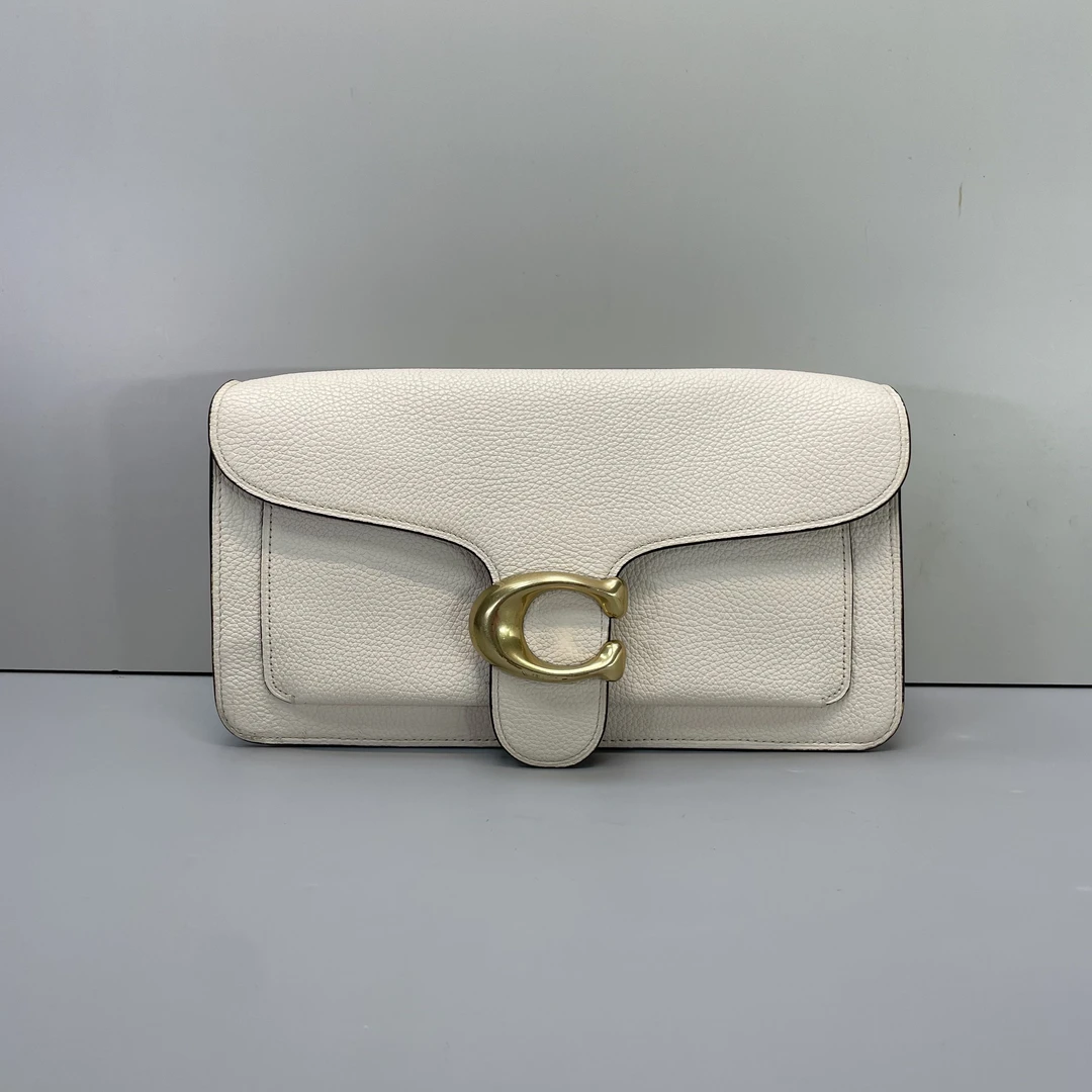 90新 COACH/蔻驰 小林（掉皮）tabby26白色酒神包26*14*7cmSB021007