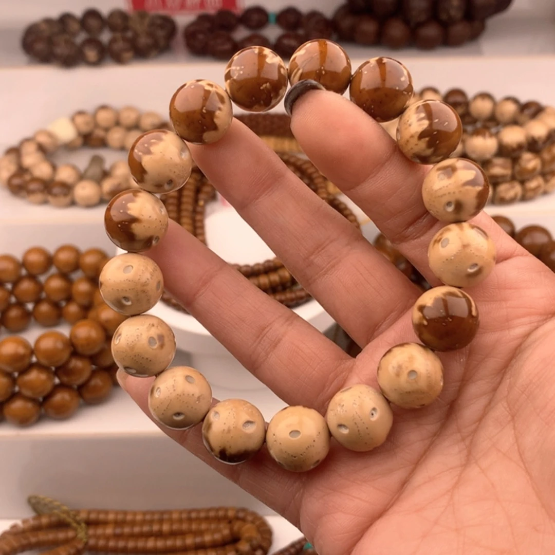 【闪购商品】紫金鼠手串前***锦半实心花皮熊猫13