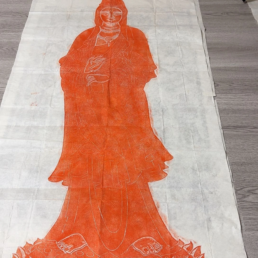 拓片用纸印石供养菩萨