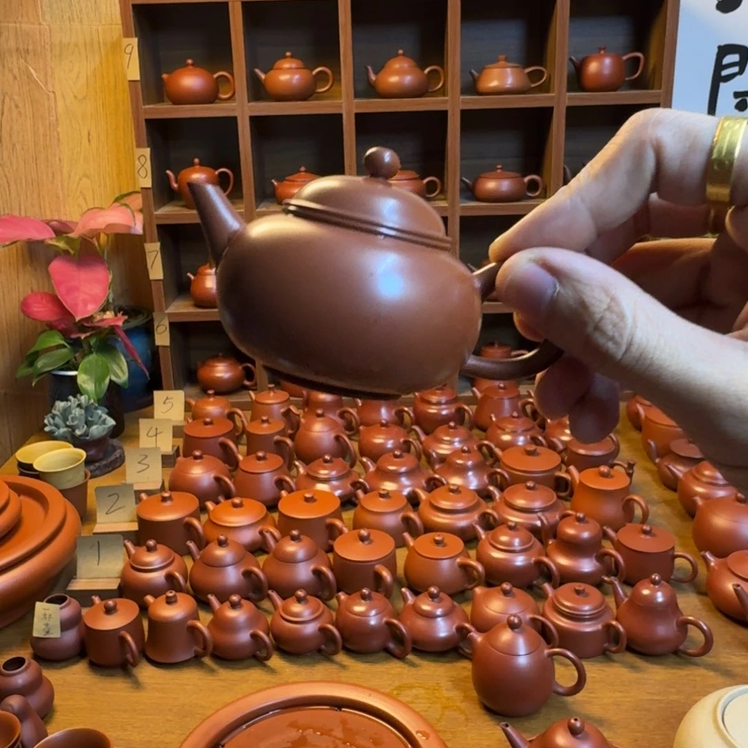 茶壶紫砂潮州朱泥壶水平90c