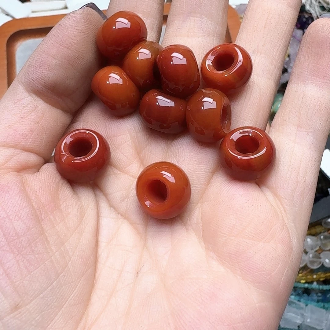 玛瑙/玉髓合金珠宝半成品一个南红跑环