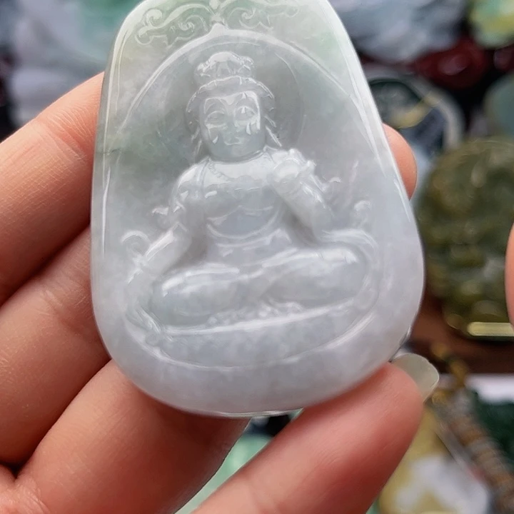 翡翠未镶嵌颈饰挂件