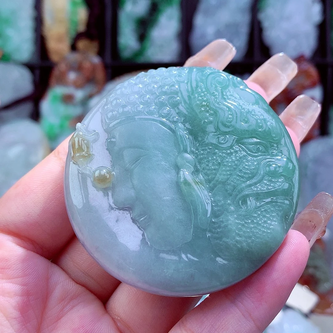 翡翠未镶嵌颈饰挂件