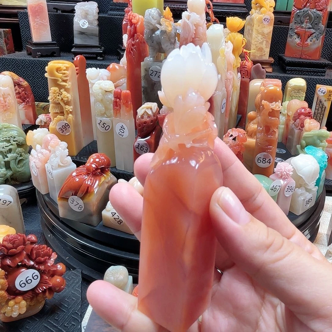 寿山石其他玉兰花