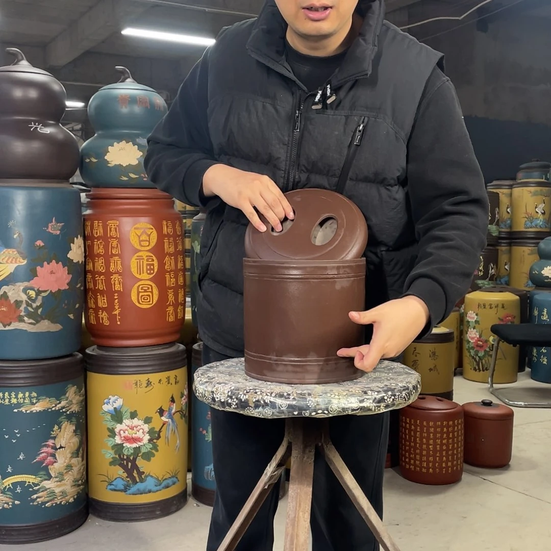 宜兴原矿紫砂茶叶罐