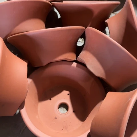 紫砂花盆100-9。微瑕22-9