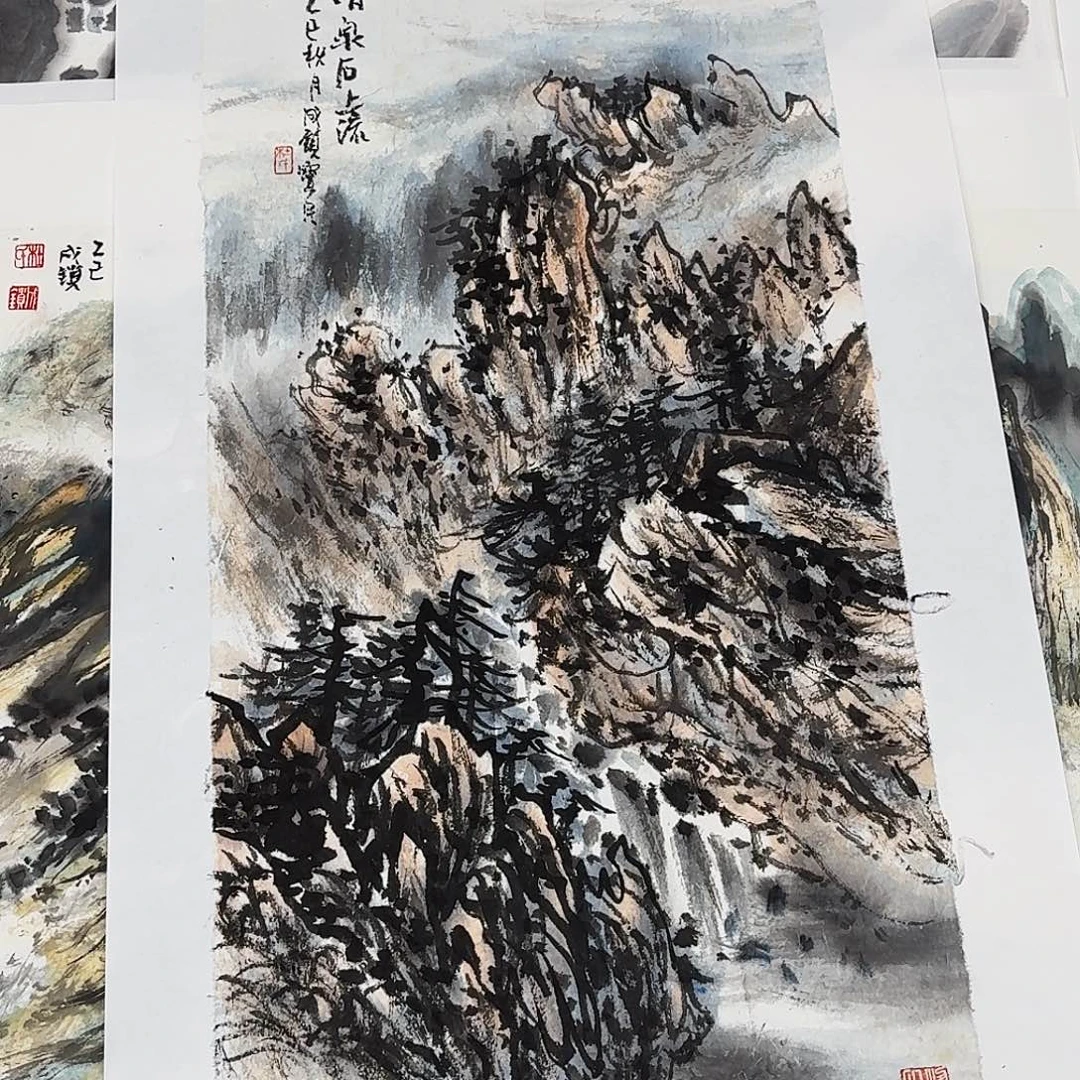 国画四尺四开手绘做哦