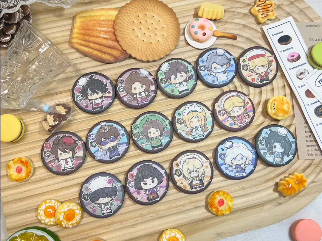 【拆盒】同人周边 萌厨系列盲盒小吧唧 透卡 PP夹 打卡棒 代拆