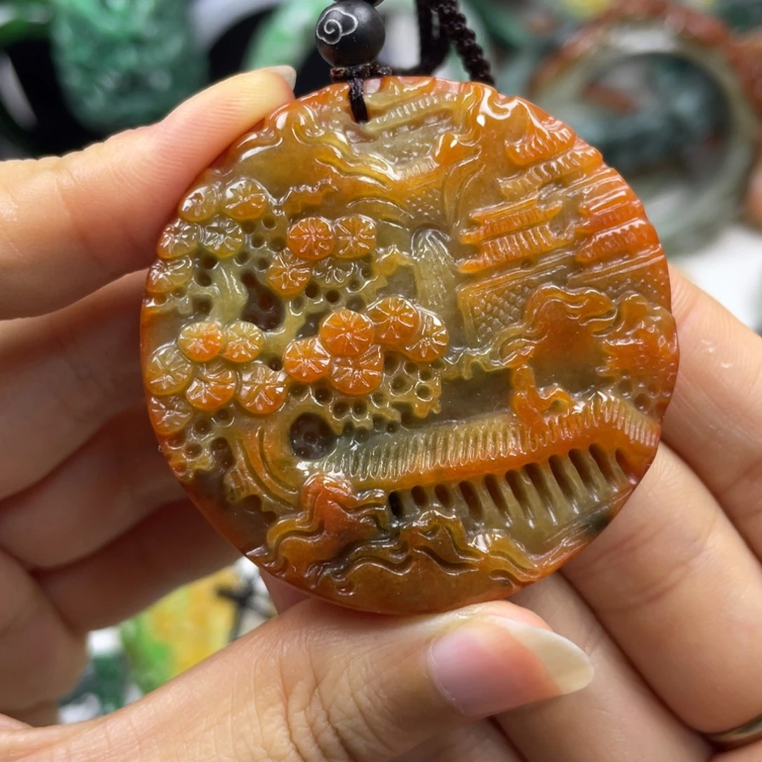 东***行颈饰未镶嵌翡翠牌子