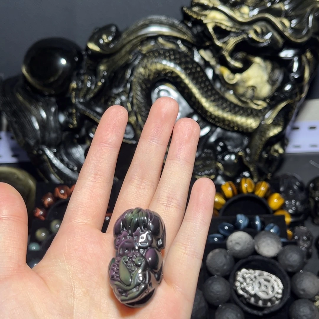 喝***水黑曜岩未镶嵌手链