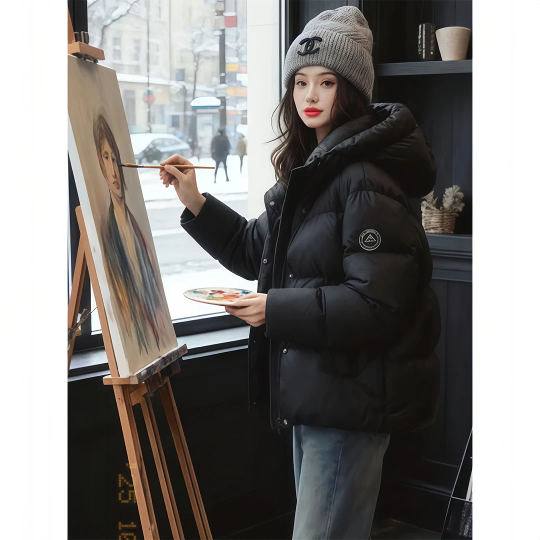 霖优【暖冬新贵】保暖加厚短款棉服女冬季2026新款韩版时尚面包外套