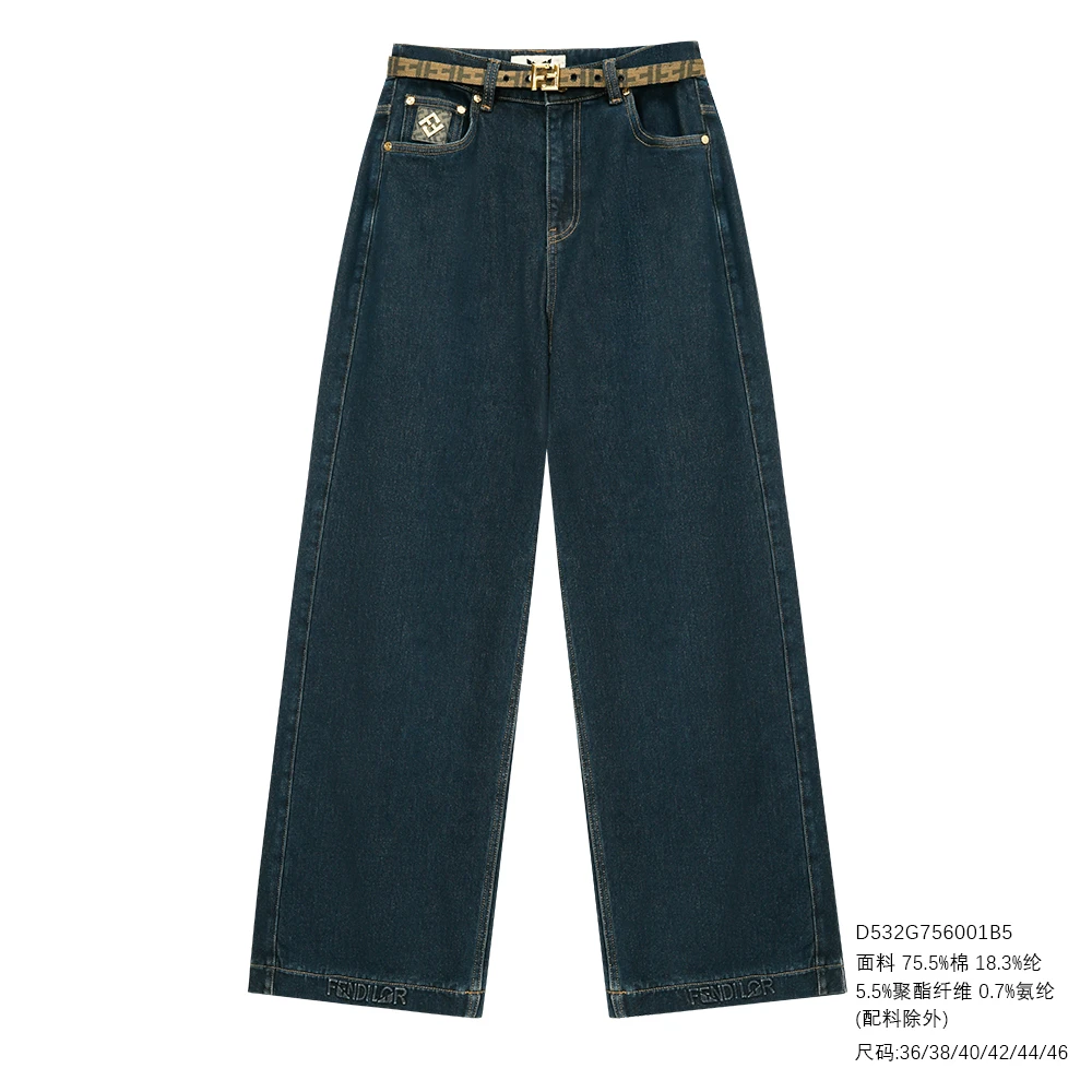 FENDILOR小怪兽25年秋冬款女士牛仔裤 D532G756001B