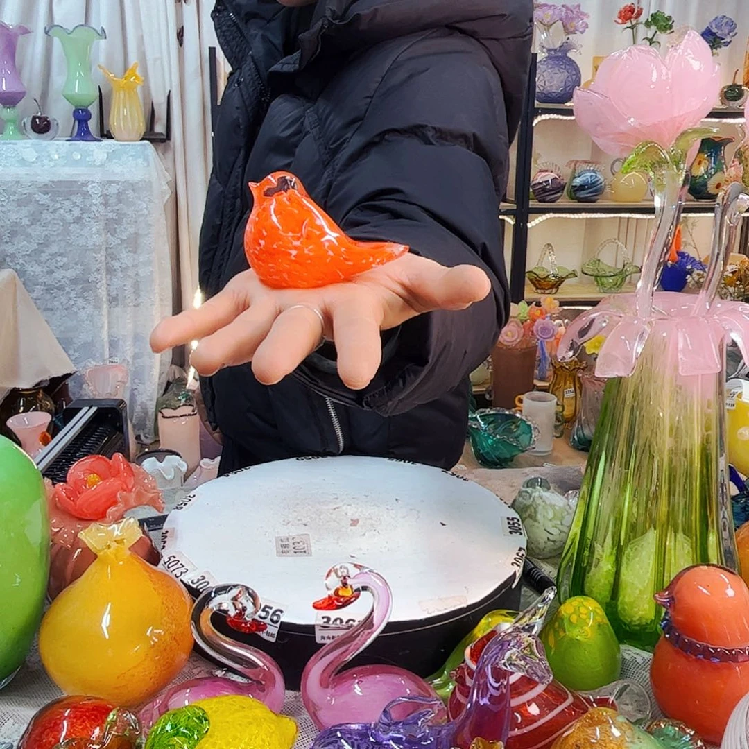 鸟家悦美居琉璃摆件不完美