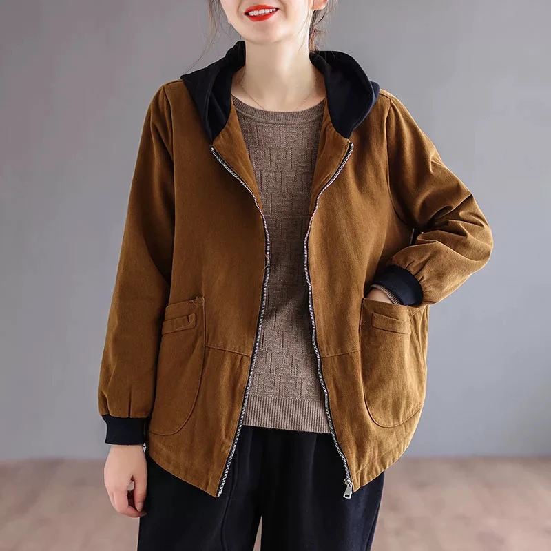 666女士连帽短外套