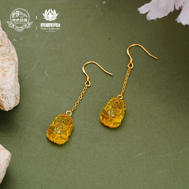 POTALA PALACE/布达拉宫金珀耳饰