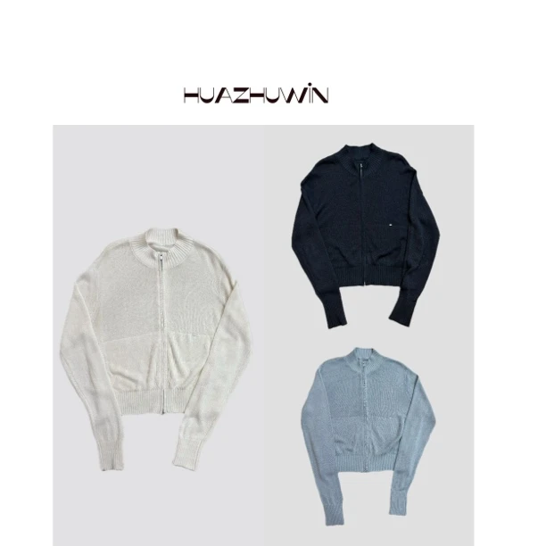 HZ-显瘦定制款高级和纸纱针织开衫