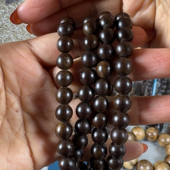 沉香手串?*光白棋玉化