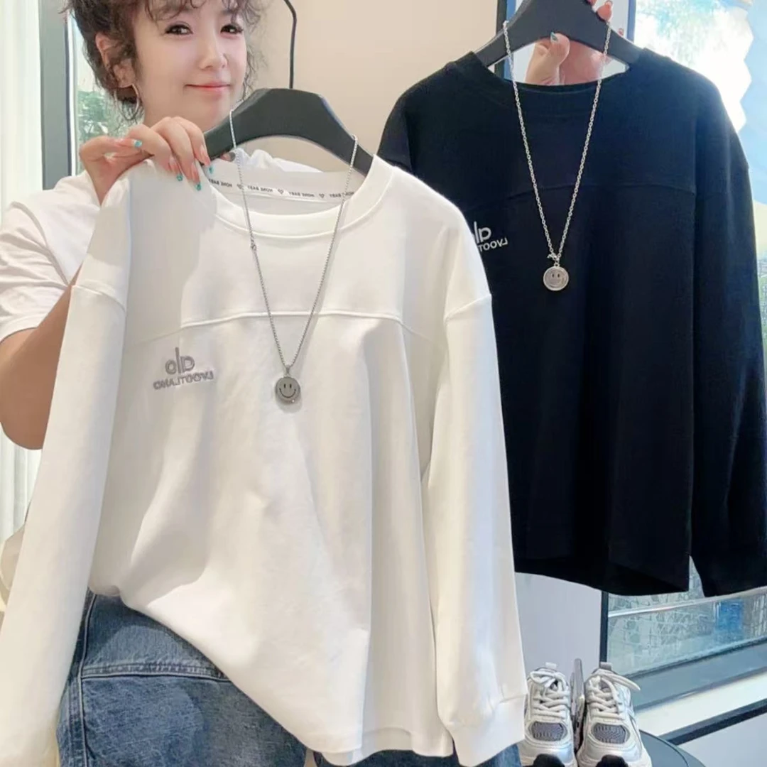 【精梳纯棉】儿童春秋韩版纯棉T恤长袖刺绣洋气打底中大男童女童