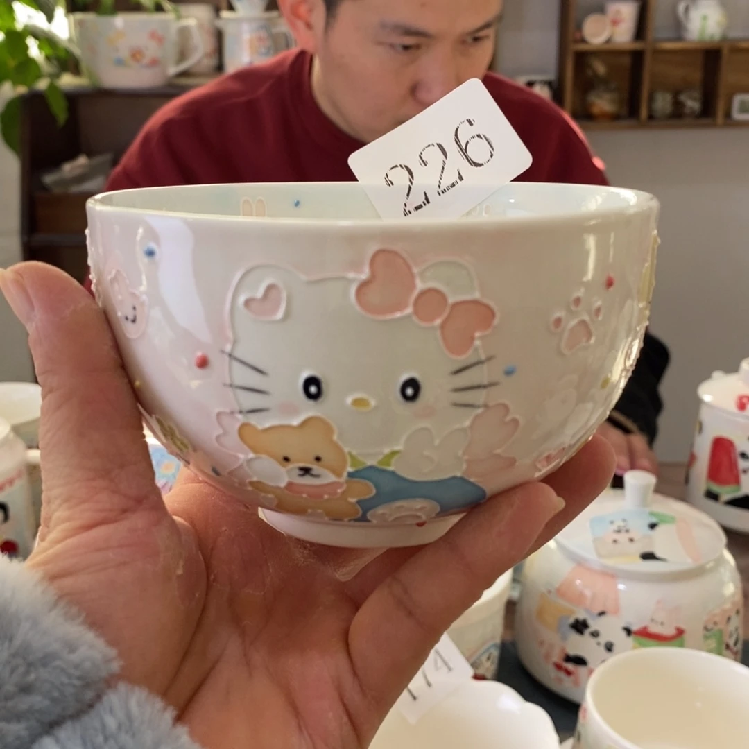 瓷片景德镇釉下彩手绘