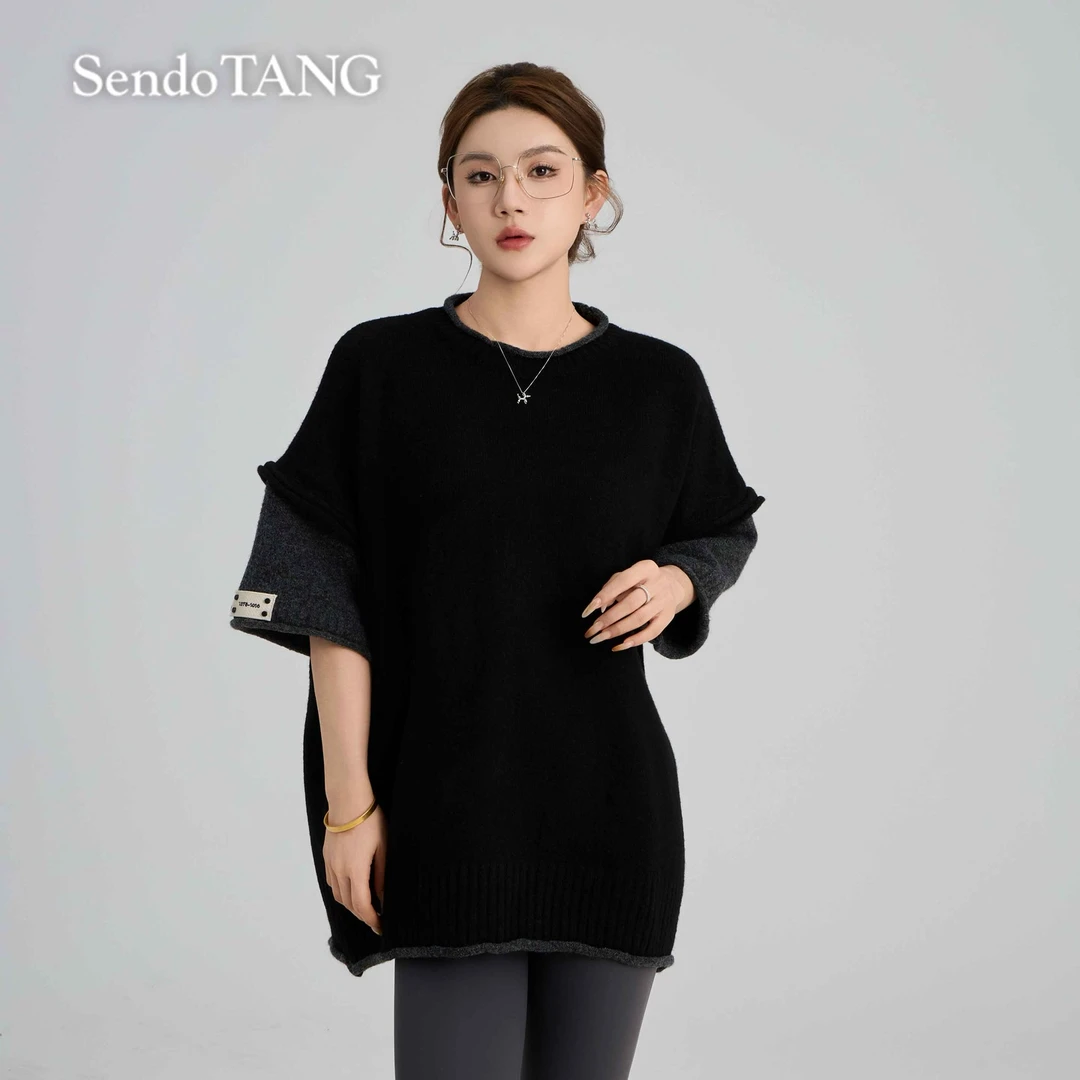 长过臀【拥抱自己】胖多女装秋冬新款高级感百搭宽松中长款上衣