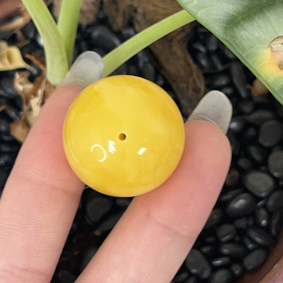 天然原矿无优化无烤色无补胶无煮蜜无辐照蜜蜡单珠吊坠（1205）