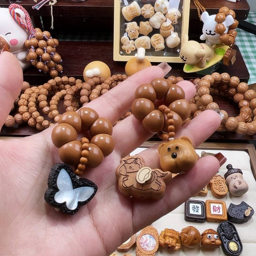 猴头核桃吊坠太阳花手捻