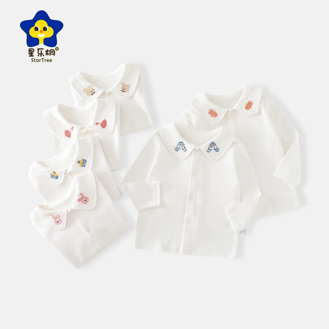 儿童打底衫长袖白色内搭翻领春薄款百搭-1119