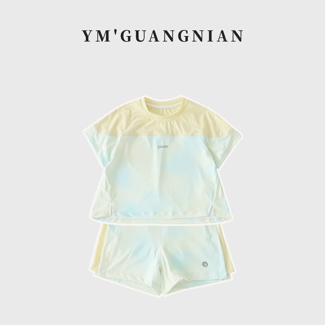 【幼棉光年】夏季女童简约百搭休闲洋气舒适潮流T恤套装5211088