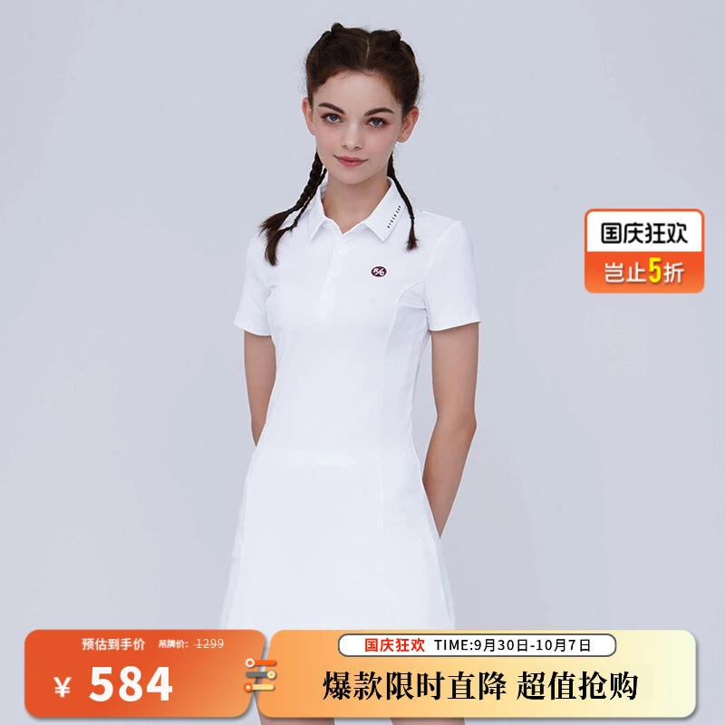 RyderCup莱德杯高尔夫女夏季透气速干短袖连衣裙RF221DZ084