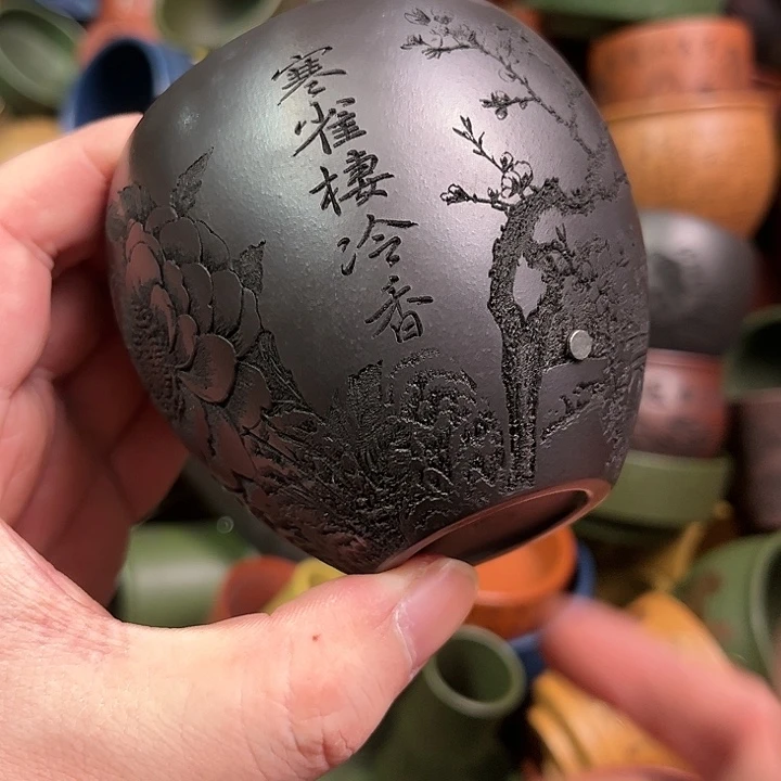 紫砂茶杯全手工紫砂主人杯