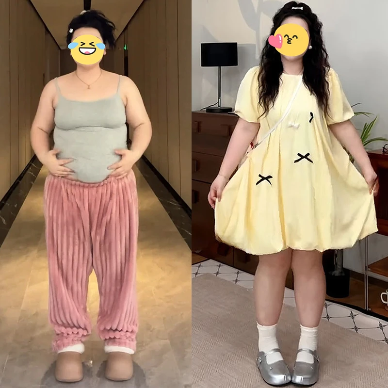 大码女装法式减龄蝴蝶结花苞连衣裙胖mm梨形身材显瘦夏日绝美裙子