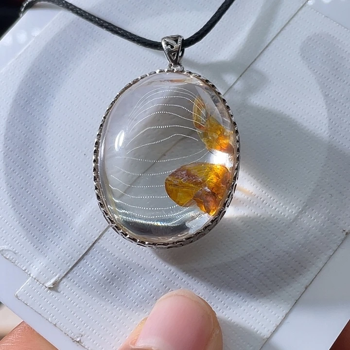 银S925镶嵌珠宝半成品水晶