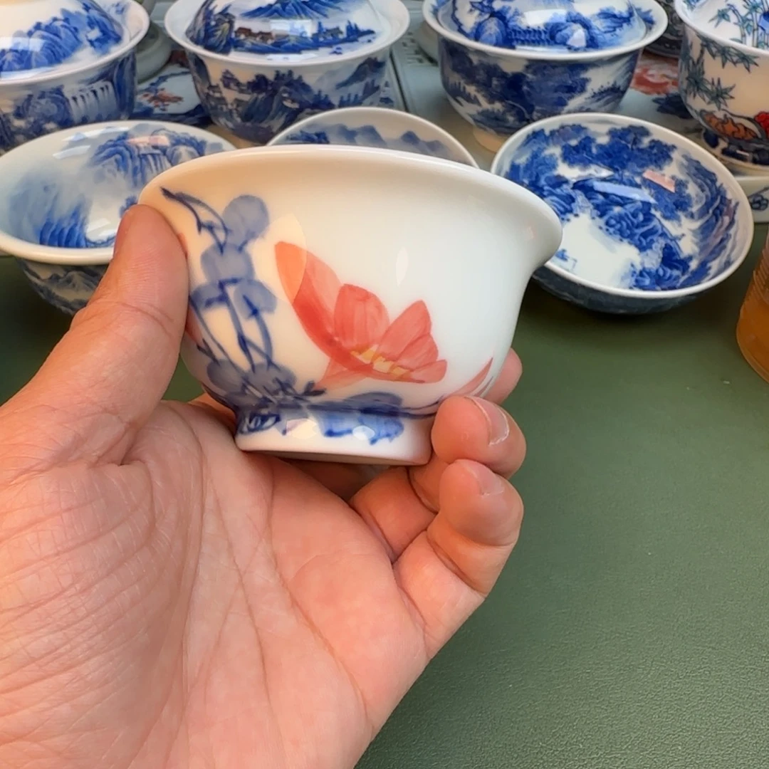 陶纯手工纯手绘茶具石头393