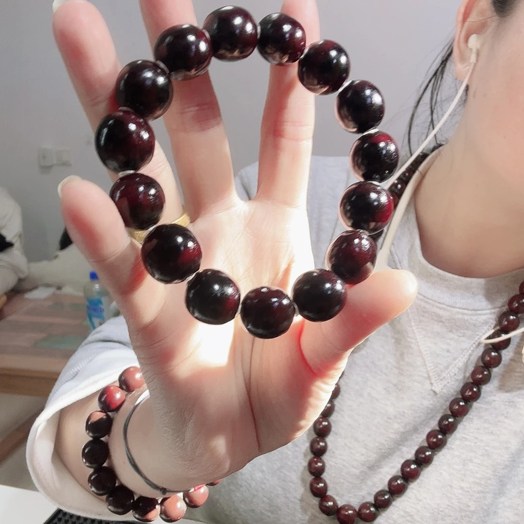 深***操草珠菩提吊坠无患子陈年大花籽单圈手串