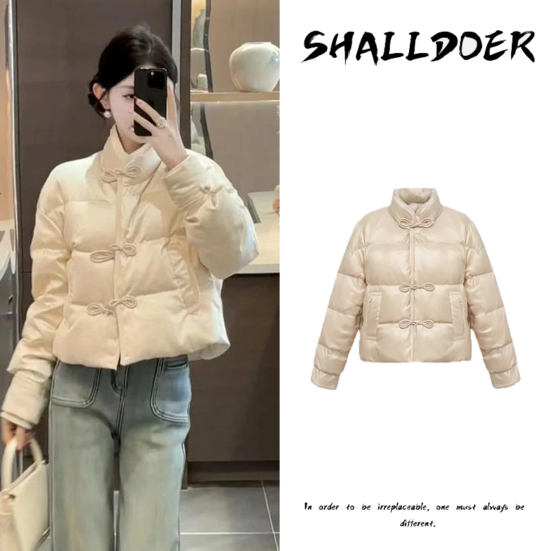 新中式国风盘扣加厚棉服女2026冬季新款新年战袍时尚保暖短款外套