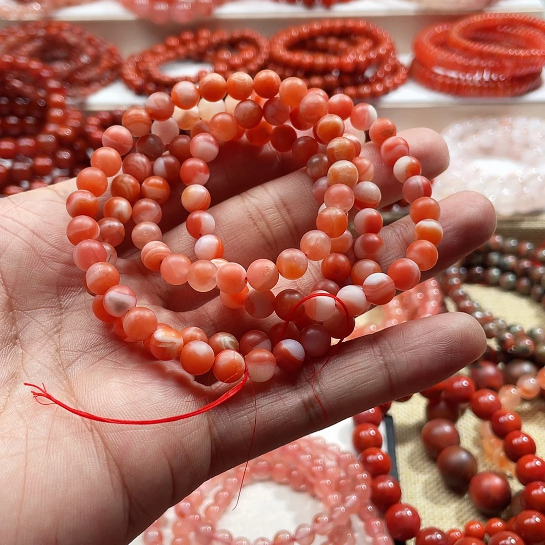 南红玛瑙未镶嵌手链