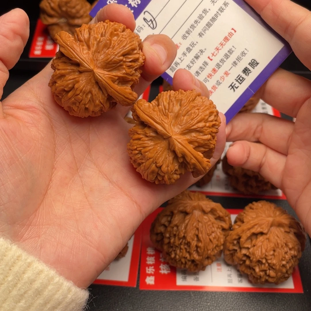 我***Y文玩核桃把件白狮子