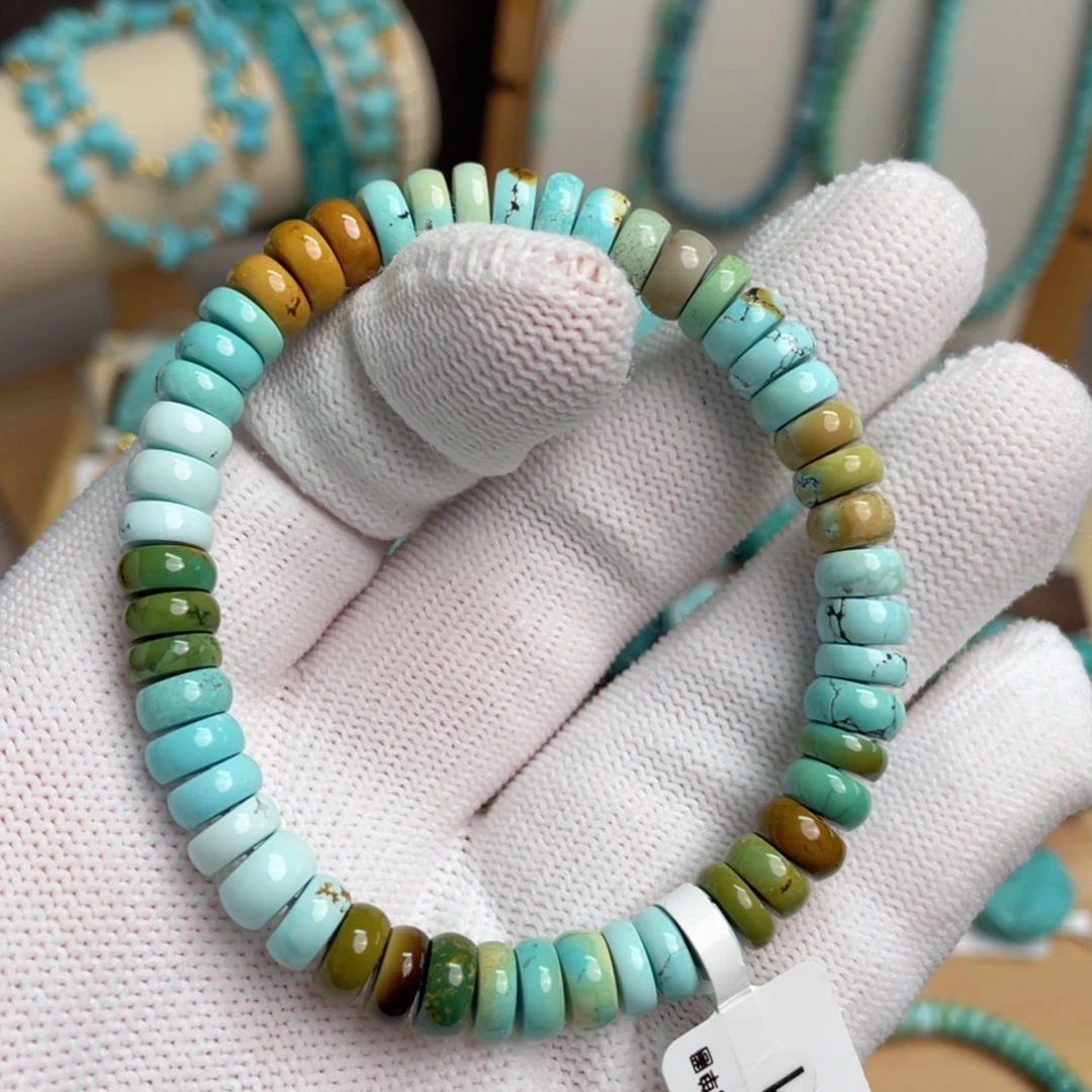 未镶嵌绿松石福利渐变直切单圈卡7-7.5