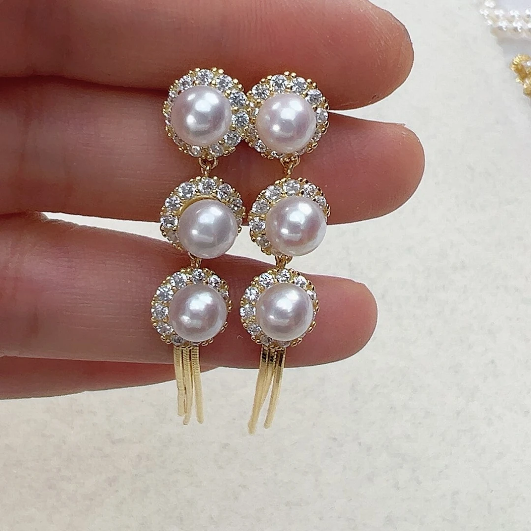 淡水珍珠耳饰未镶嵌