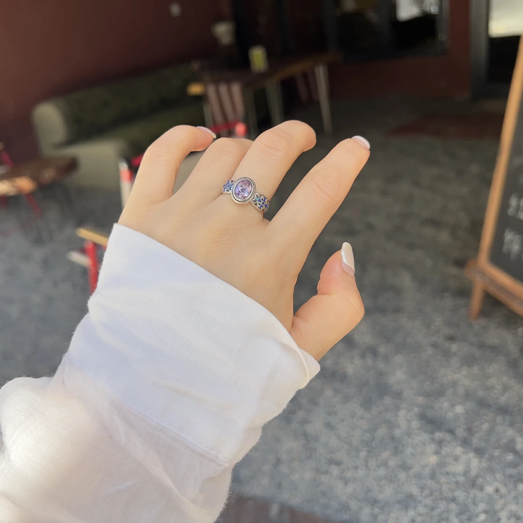 925银戒指 925银戒指 紫罗兰