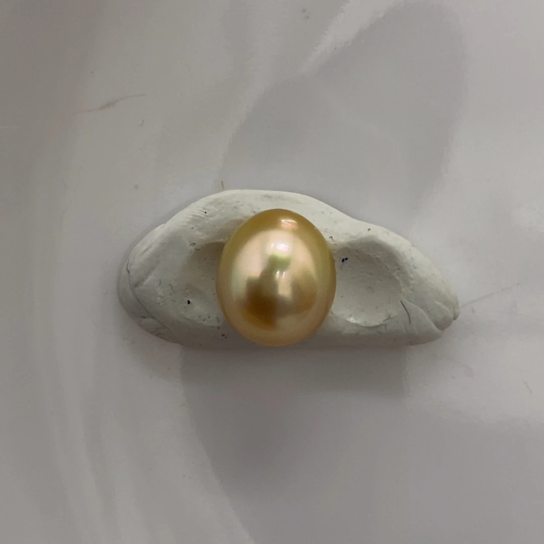 海水珍珠裸珠彩金11.1mm